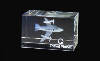 Bloc en verre 3D-Travel Planet image 1