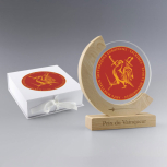 Trophée en Verre et Bois