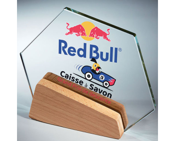 Trophée en boishexagonal