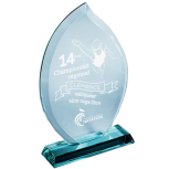 Trophée flamme en verre