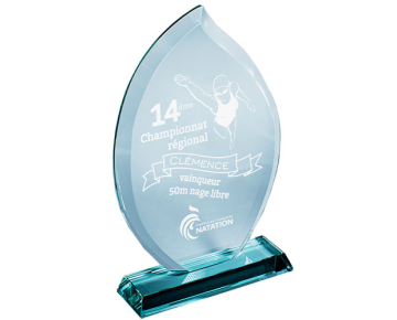 Troph&eacute;e en verre flamme