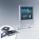 Trophée rectangulaire en verre