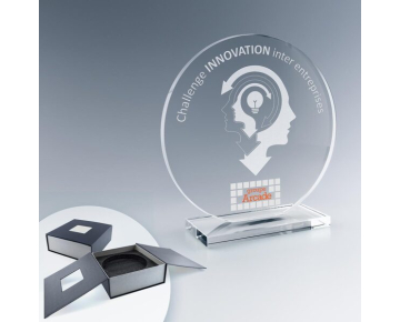 Troph&eacute;e en verre rond 2