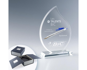 Troph&eacute;e en verre Flamme 2