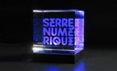 Création de logo société gravé sur verre pour la Serre Numérique image 1